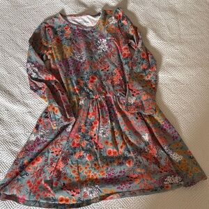 Garnet Hill Floral Long-Sleeve Kids Dress